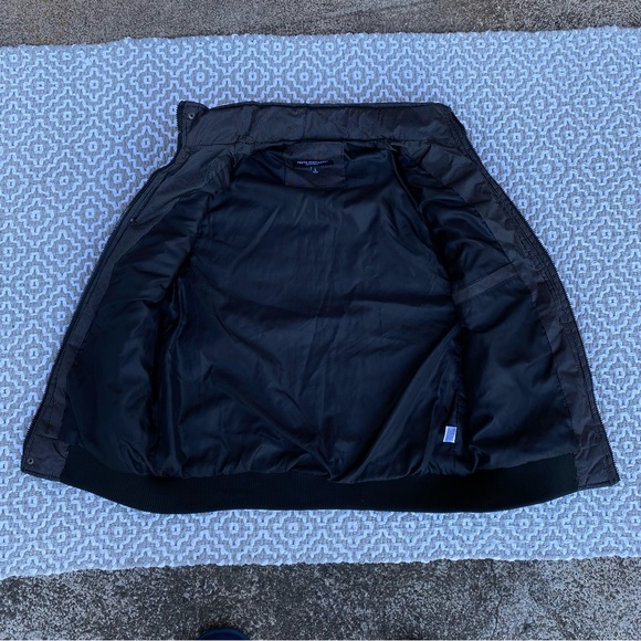 Truth Substance Common Sense Men’s Hooded Vest Black / Pinstripes Size Large EUC - Picture 8 of 15